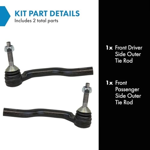 Outer Driver and Passenger Side Tie Rod Set 2 Piece Compatible with PSA66886