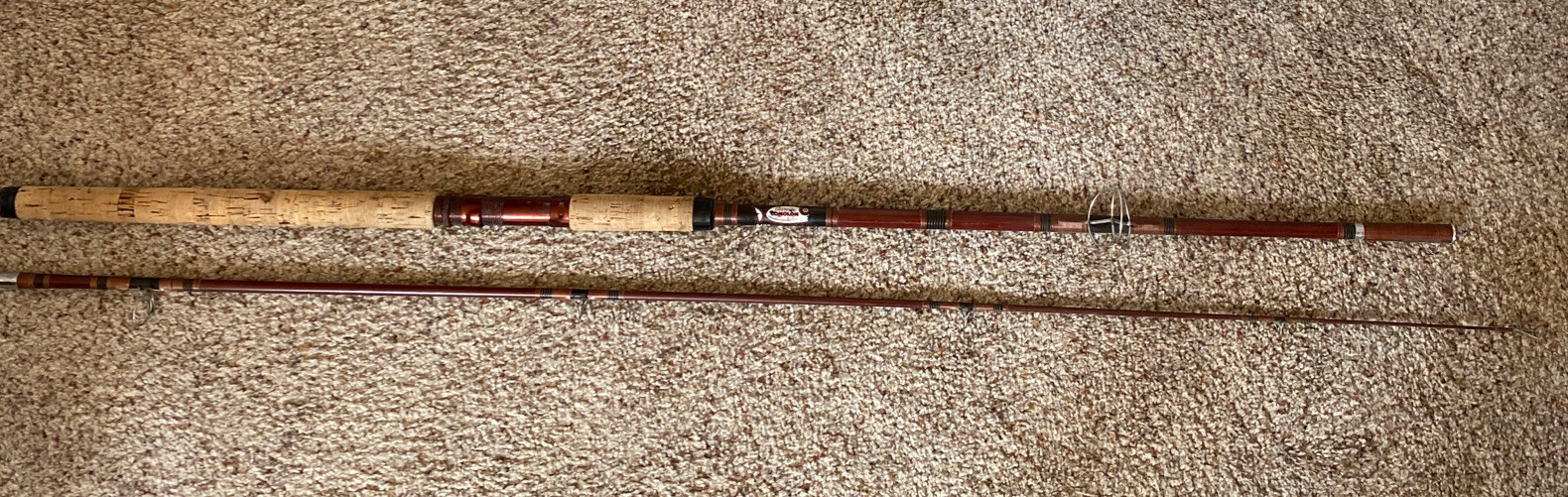 VINTAGE GARCIA CONOLON 2455 MEDIUM ACTION FAST TAPER SPINNING ROD SALMON VGC
