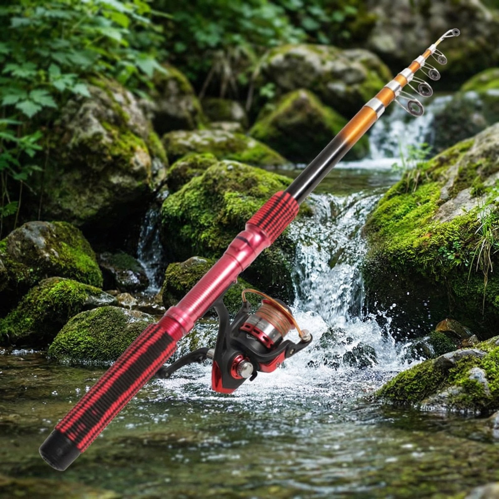 Surf Casting Rod 1.8m Telescopic Extra Hard Fiberglass Sea Fishing Rod