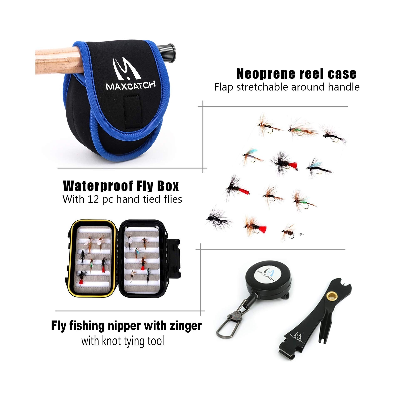 M MAXIMUMCATCH Maxcatch Ultra-Lite Fly Rod for Stream River Panfish/Trout Fis…