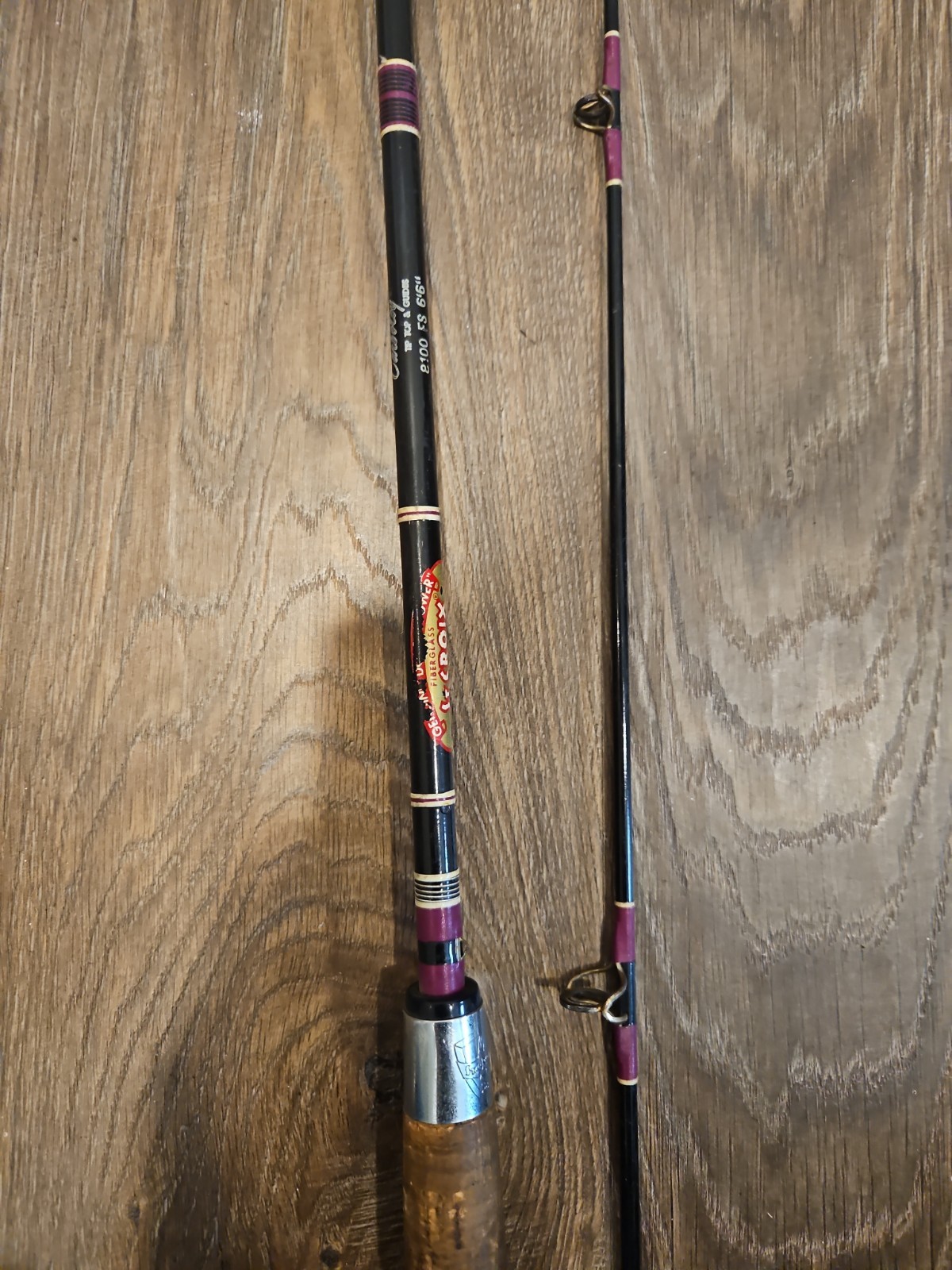 Vtg St. Croix 8100 FS 6’6″ Casting Fishing Rod Pistol Grip Carboloy 2-Piece