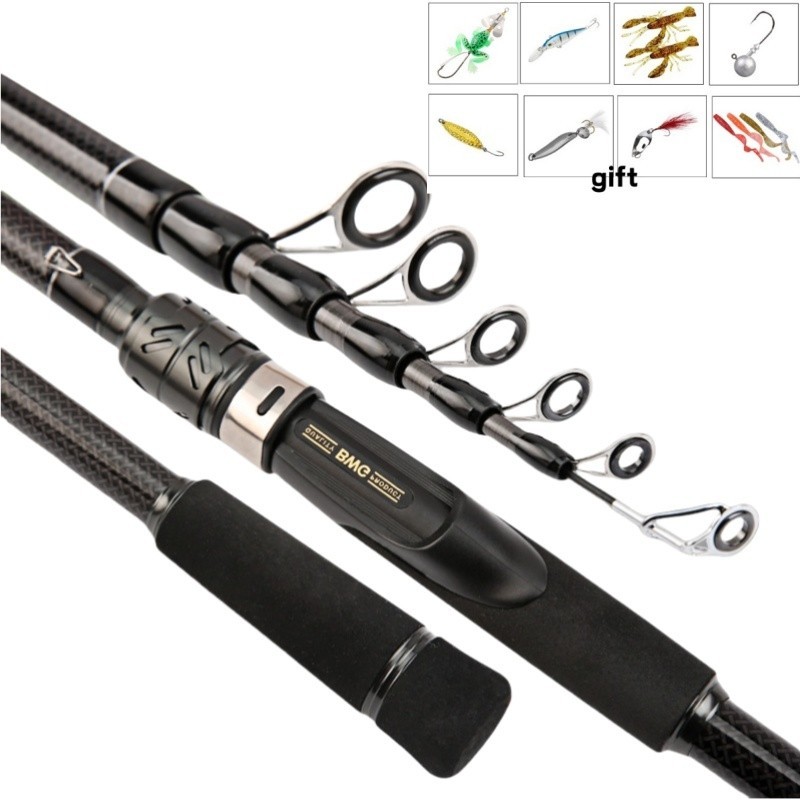Telescopic Fishing Rod Carbon Fiber Durable High Sensitive Rods Fast Action Pole