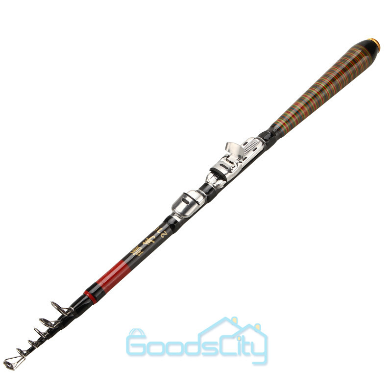 USA Telescopic Fishing Rod Pole Heavy Duty Carbon Fiber Sea Saltwater Freshwater