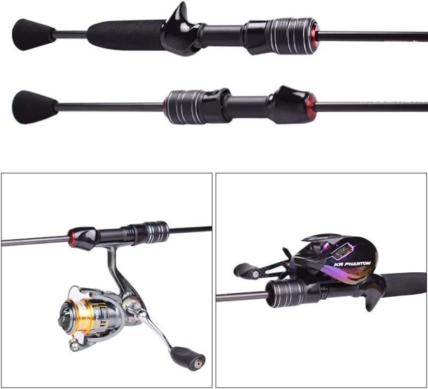 Delicacy UL Spinning Rod Casting Rod Ultralight Carbon Fiber Hollow Solid 2 Tips