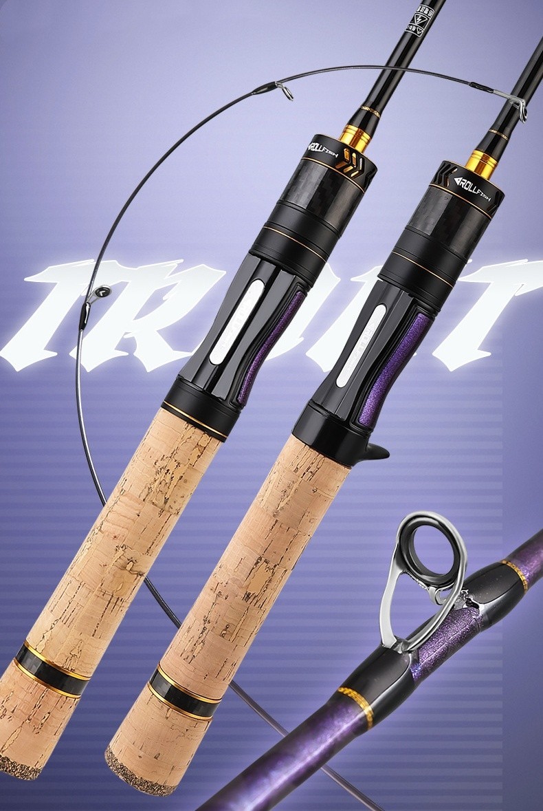 Fishing Rod Carbon Fiber Ultra Light Spinning Casting Poles Fast Travel Lure Rod