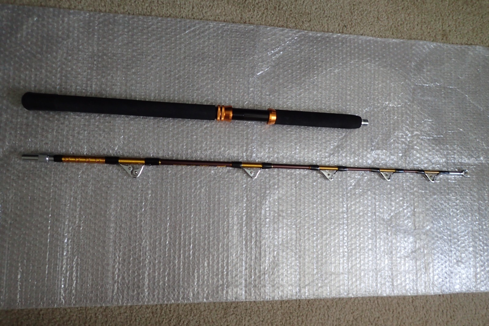 Heavy-Duty Trolling Saltwater Fishing Rod 5.6ft / 170cm 50-100lbs Double Pulley