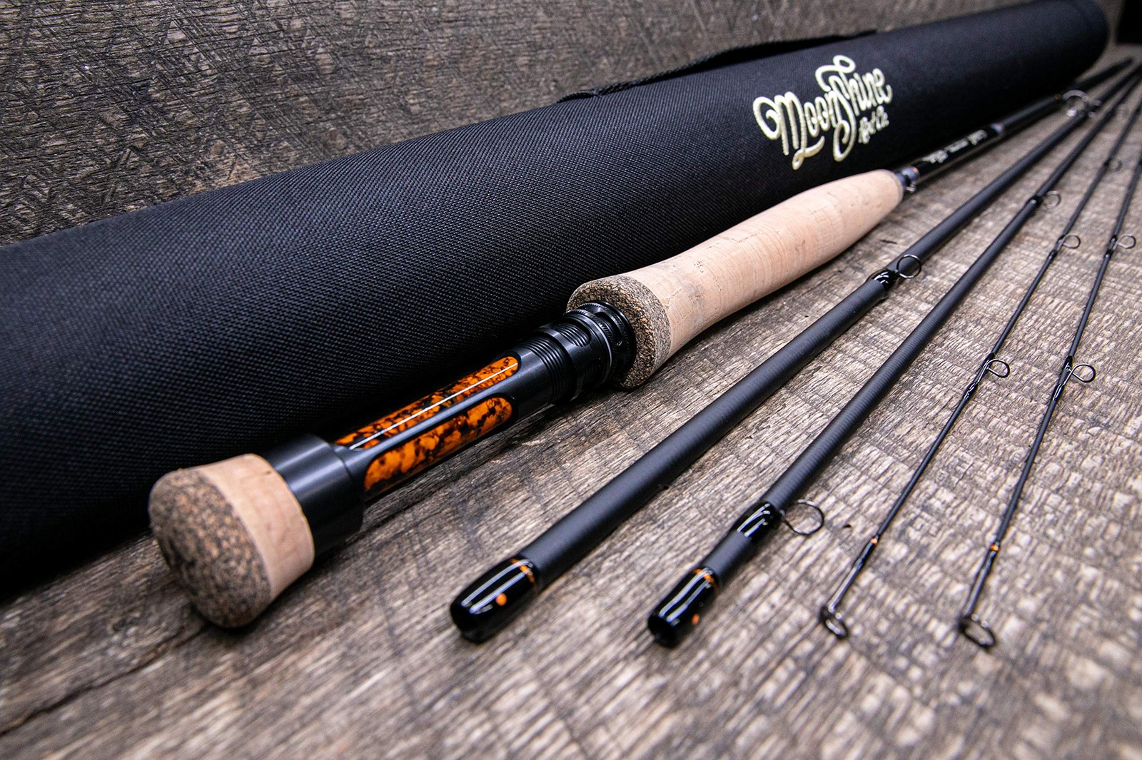 Moonshine Rod Company Fly Fishing Rod with Carrying Case and Extra Rod Tip Se…