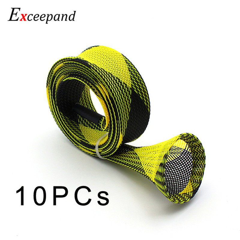 10 PCs Free Tangle Fishing Rod Sleeve Casting Fishing Rod Cover Pole Sock