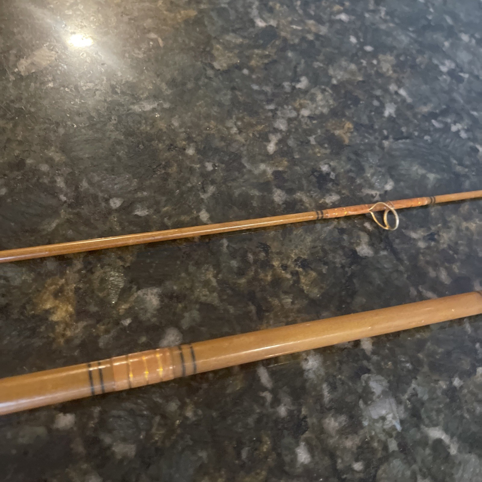 Heddon Golden MARK 50 Pro Weight Spinning Rod 6’ 9” 7646 Vtg Gorgeous 2 Pc Coll