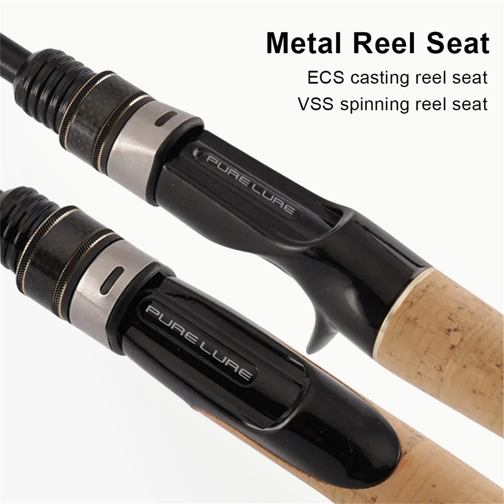 PURELURE Telescopic 1.53m/1.75m Travel Portable Lightweight Fishing Rod