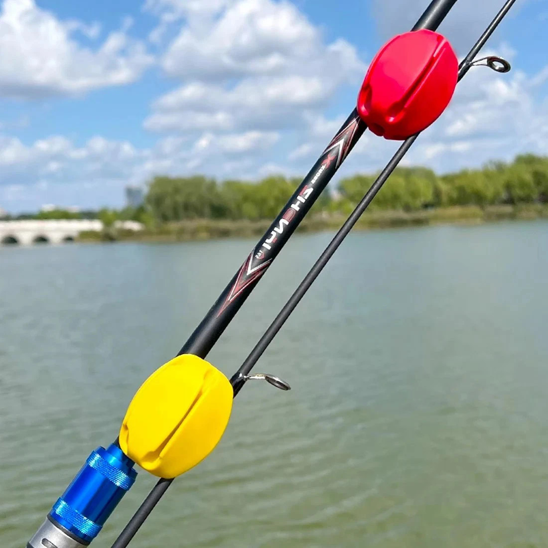 2pcs Fishing Rod Clips Ball Rod Retaining Holder Protector Device Fishing Tools