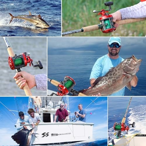 Fiberglass Fishing Rod Combo with Conventional Reel – Durable P-Cork Rod