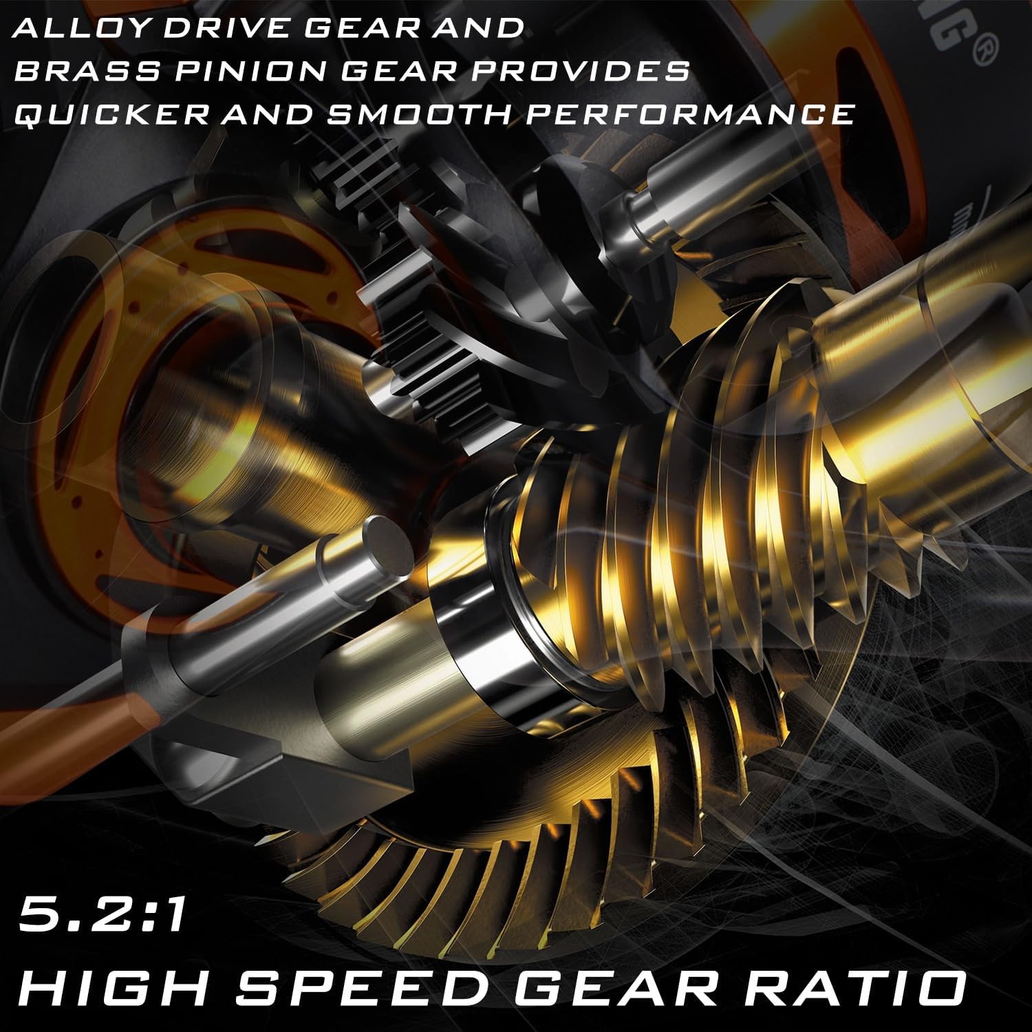 Spinning Combo – 5.2:1 Gear Ratio 15LB Drag IM6 Graphite 2-Piece Rod M/MH Power