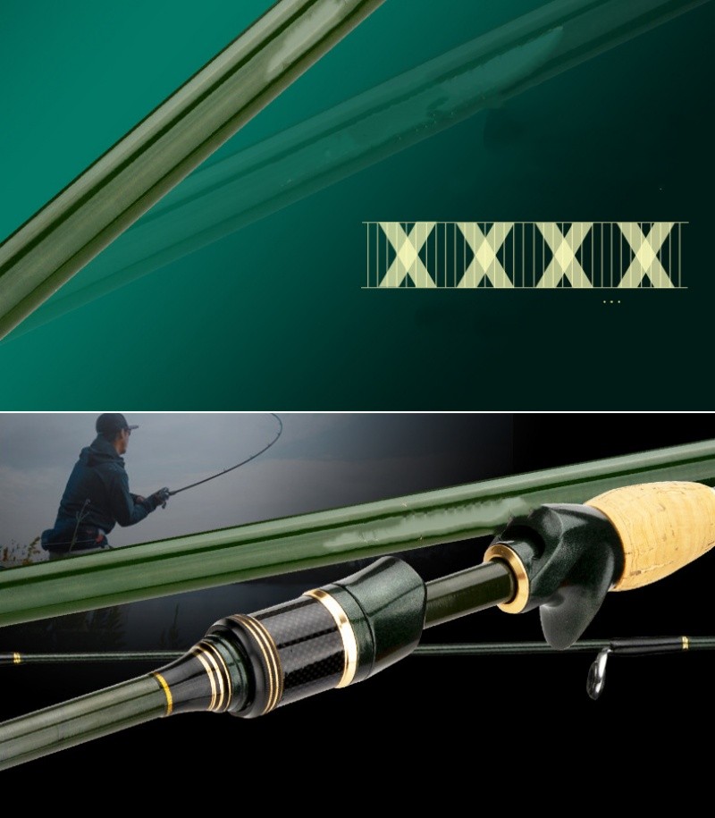 Portable Telescopic 1.83M -2.4M Carbon Fiber Spinning Casting Pole Fishing Rods