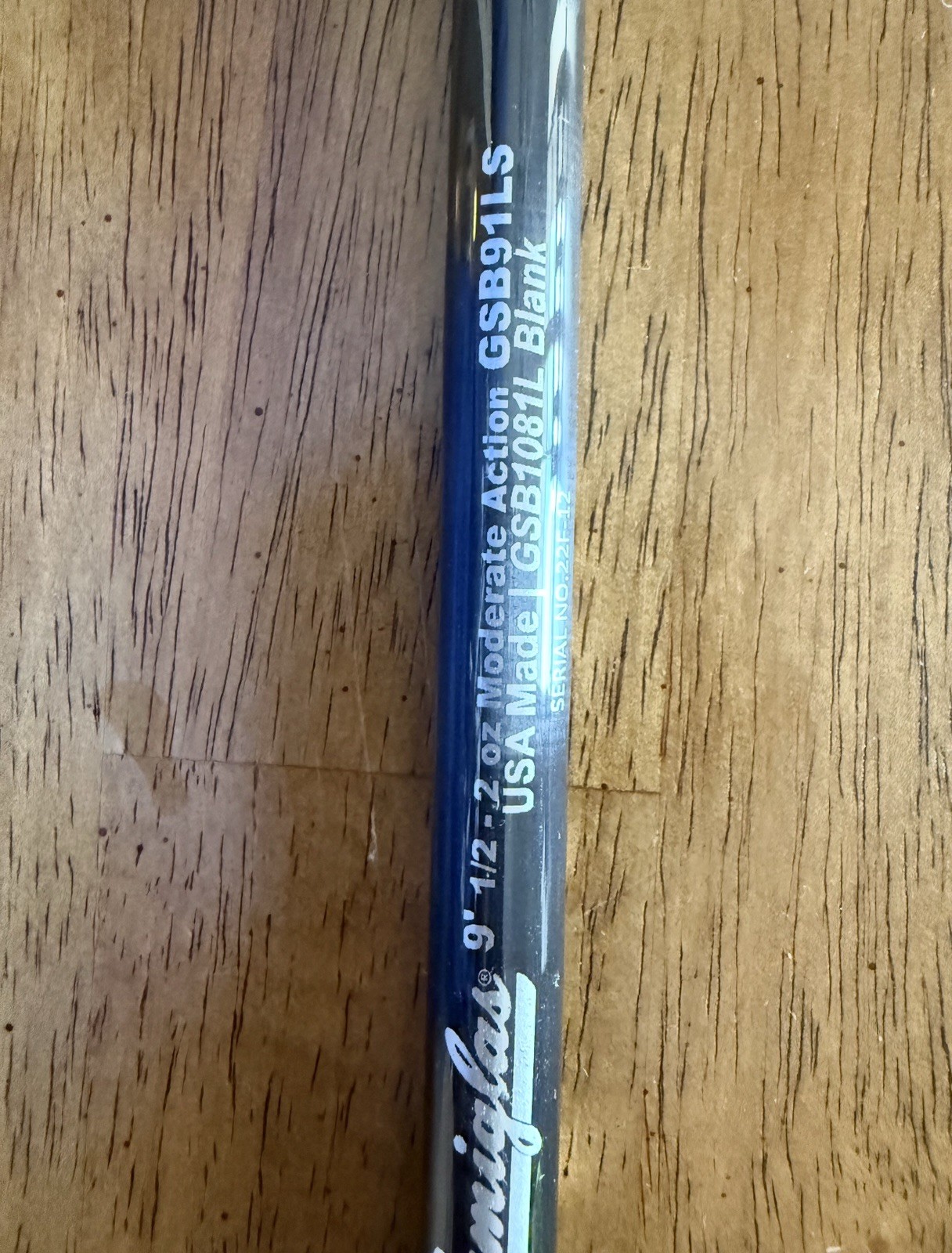 Lamiglas GSB91LS 9 ft Moderate Action Black Fishing Rod Alconite Ring