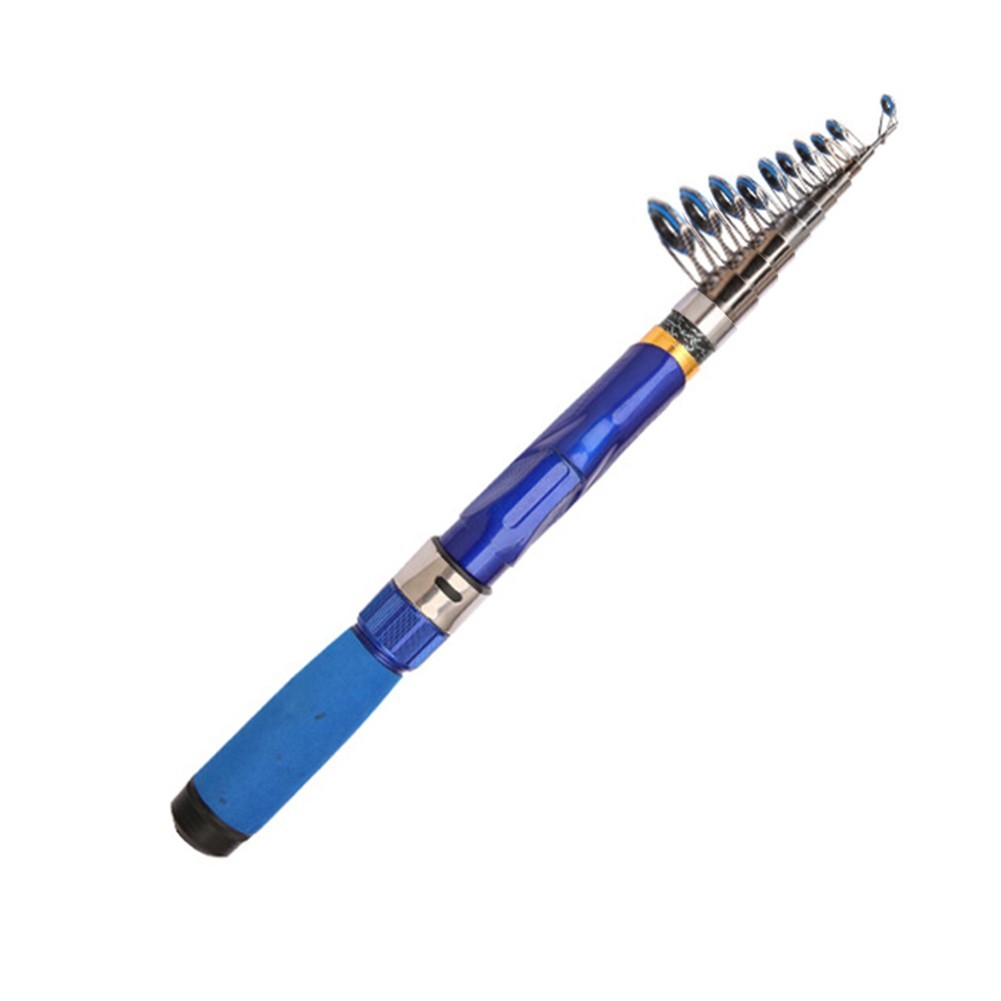 Telescopic Design Portable Fishing Rod Up to 2 4M with Fiberglass Build