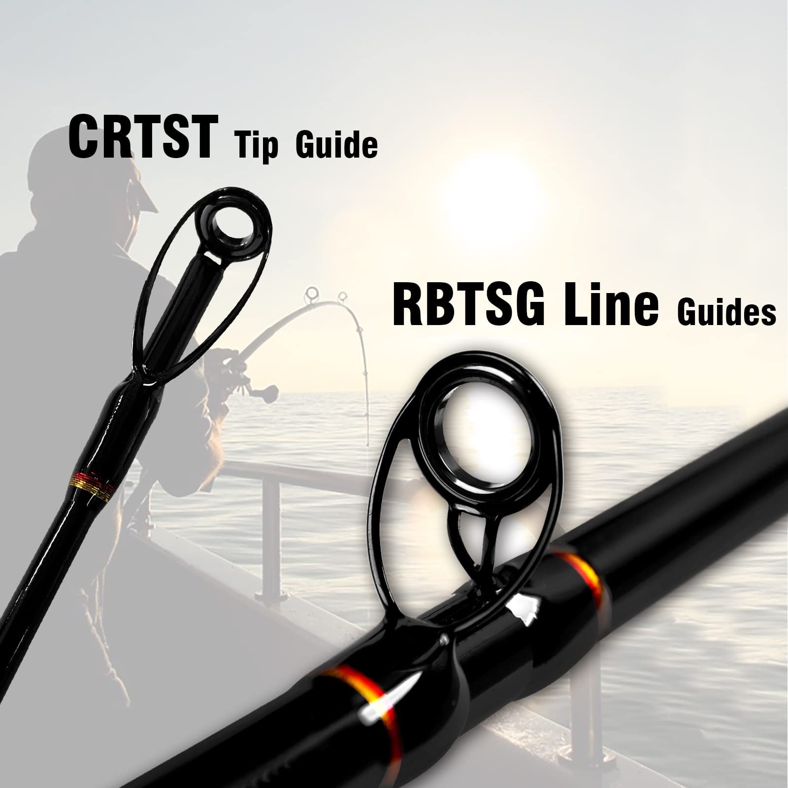 Portable Saltwater Offshore Heavy 3-Piece Travel Graphite Baitcasting Fishing Po