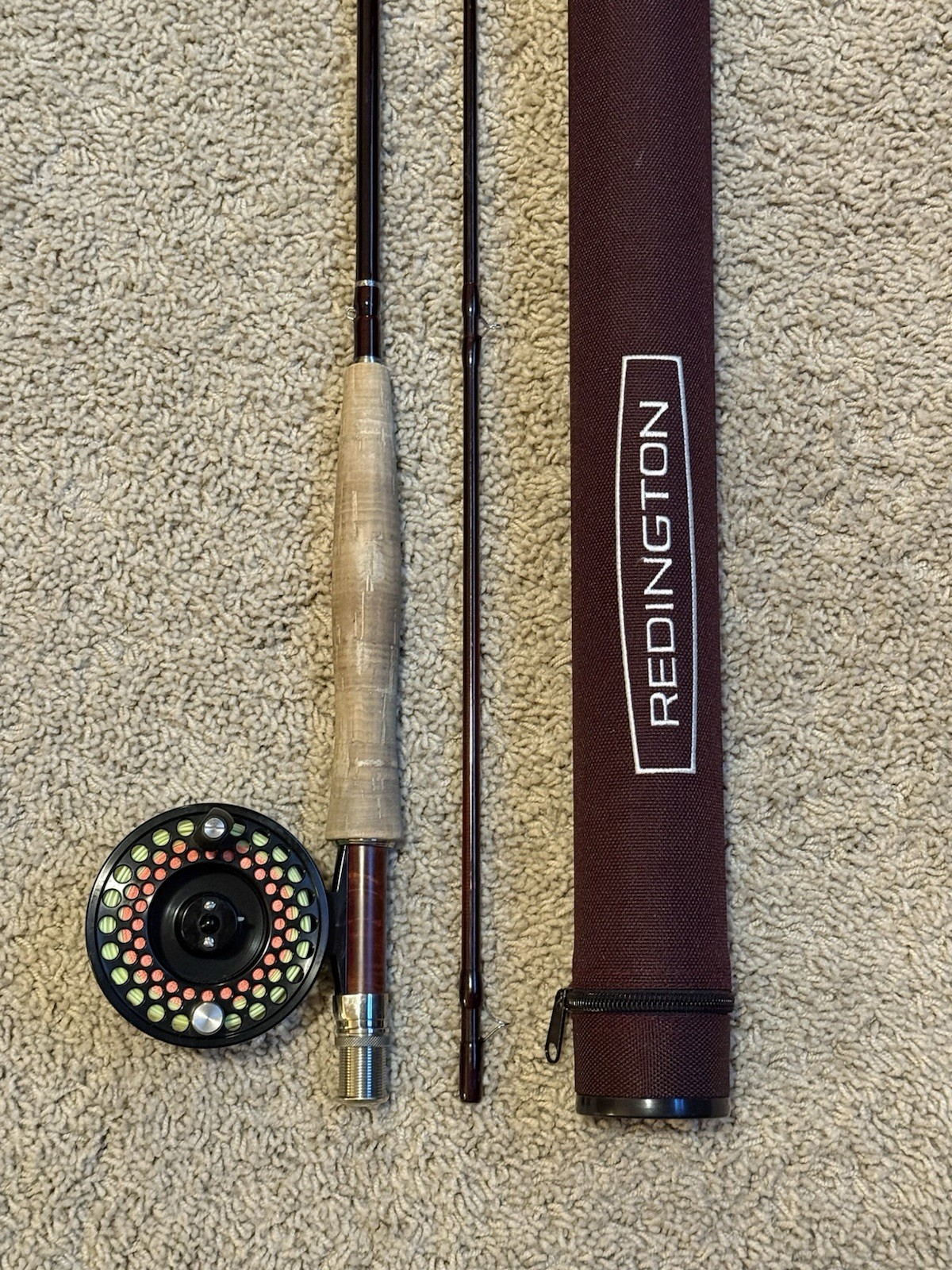 Redington RS2 9062 Fly Rod 9′ 2-piece #6 Line Correct Sock & Tube EXC Condition