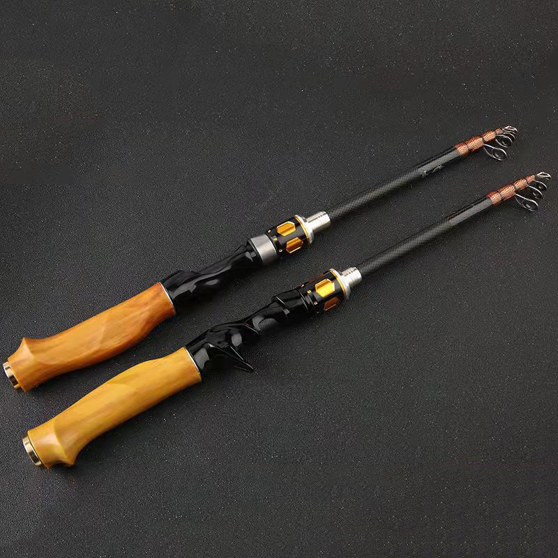 1.8-2.7M Telescopic Fishing Rod Casting/Spinning Reel Carbon Fiber Pole