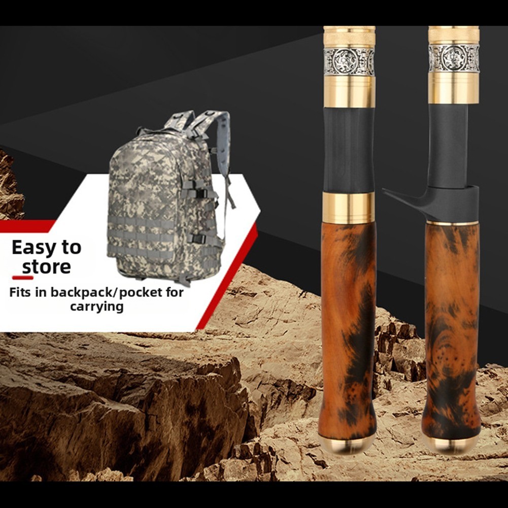 Fishing Rod Carbon Fiber With Solid Wood Handle And Titanium Tip 1 5 1 68 1 8M