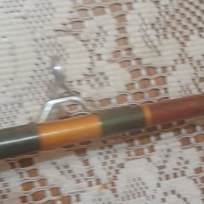 extreme Rare Conolon Monarch 101 Brown Fishing Rod Cork Handle Metal rollers