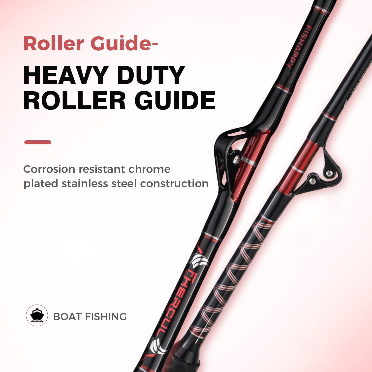 Trolling Rod Saltwater Offshore Heavy Roller Rod Bent Butt Trolling Rod Big Game