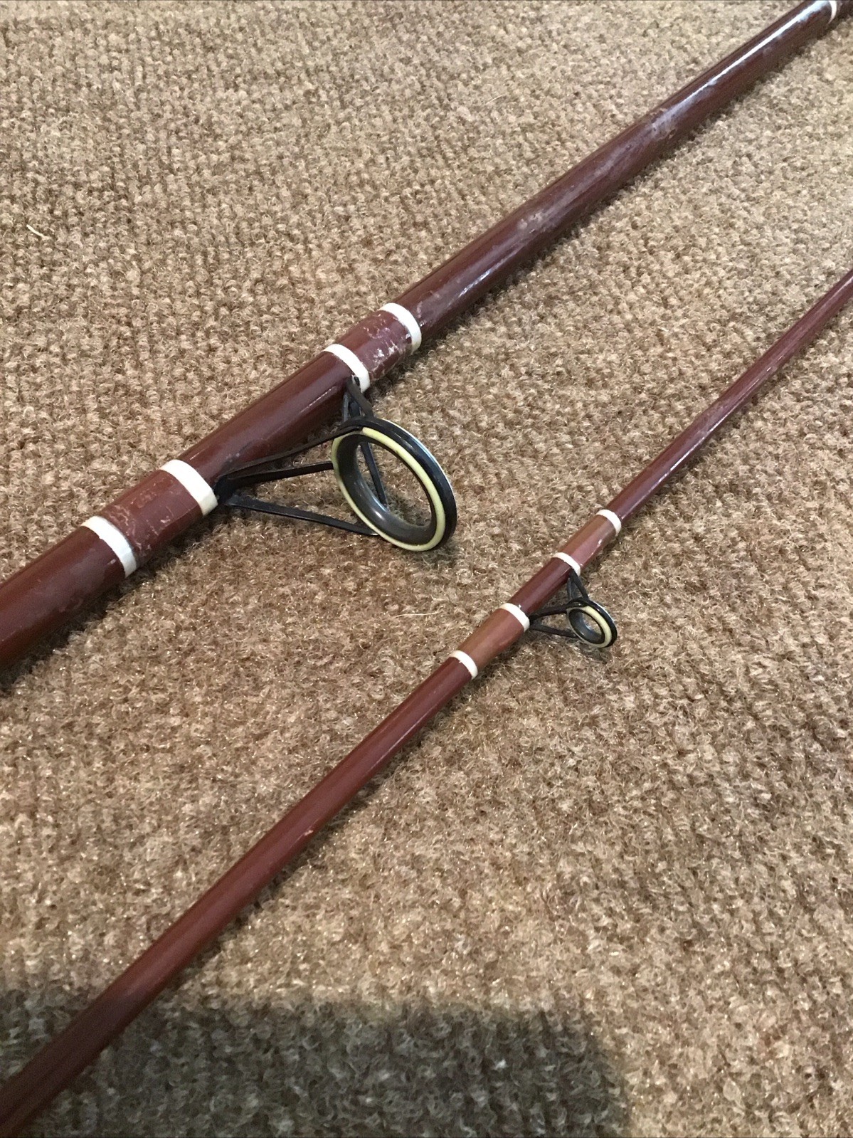 Vintage Fenwick Woodstream 12′ 2-pc FS1440 Spinning Rod USA Custom Fiberglass