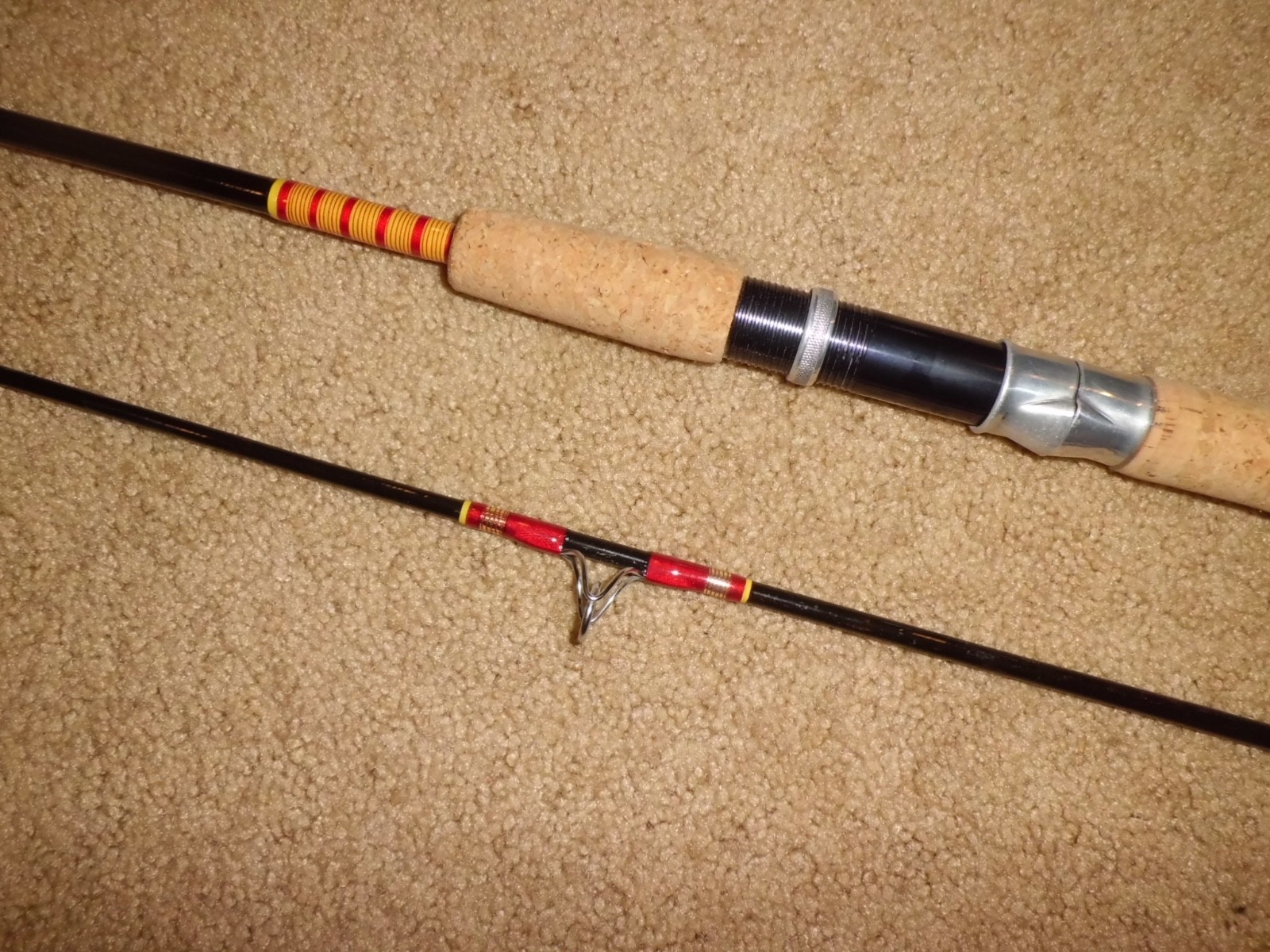 Vintage Custom HARNELL Spinning 7’6″ Rod made in USA- 20 lb test