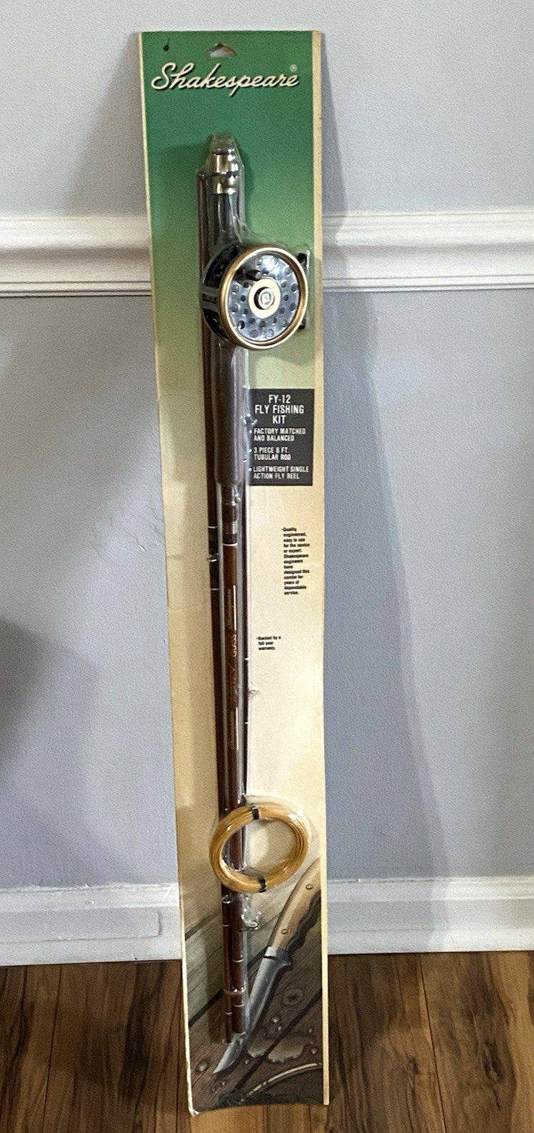 Shakespeare FY-12R Fly Fishing Outfit 3 Piece 8 Foot Tubular Glass Rod Fly Reel