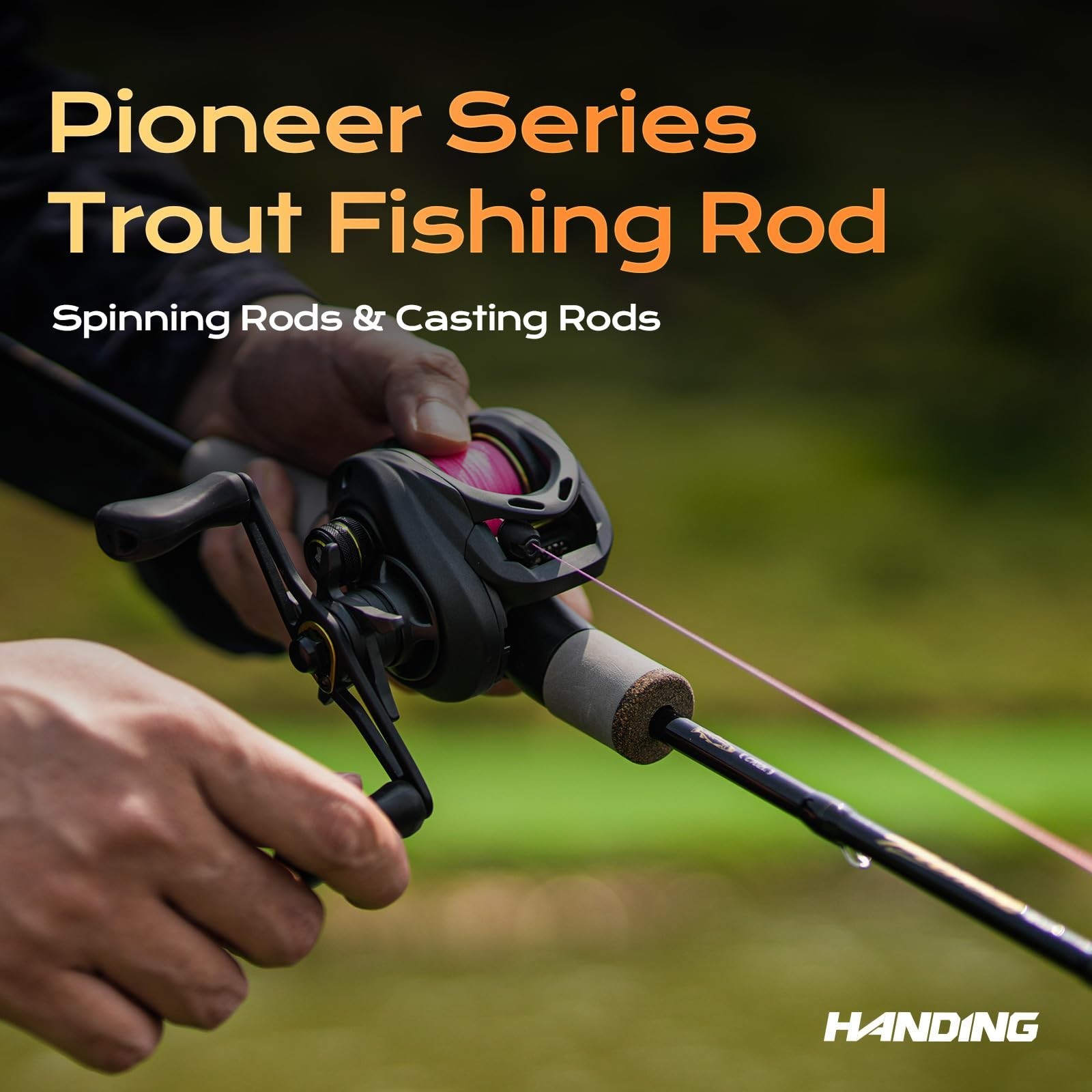 Ultralight 2-Piece Fishing Rod – Spinning & Baitcaster for Trout, Crappie, Bass