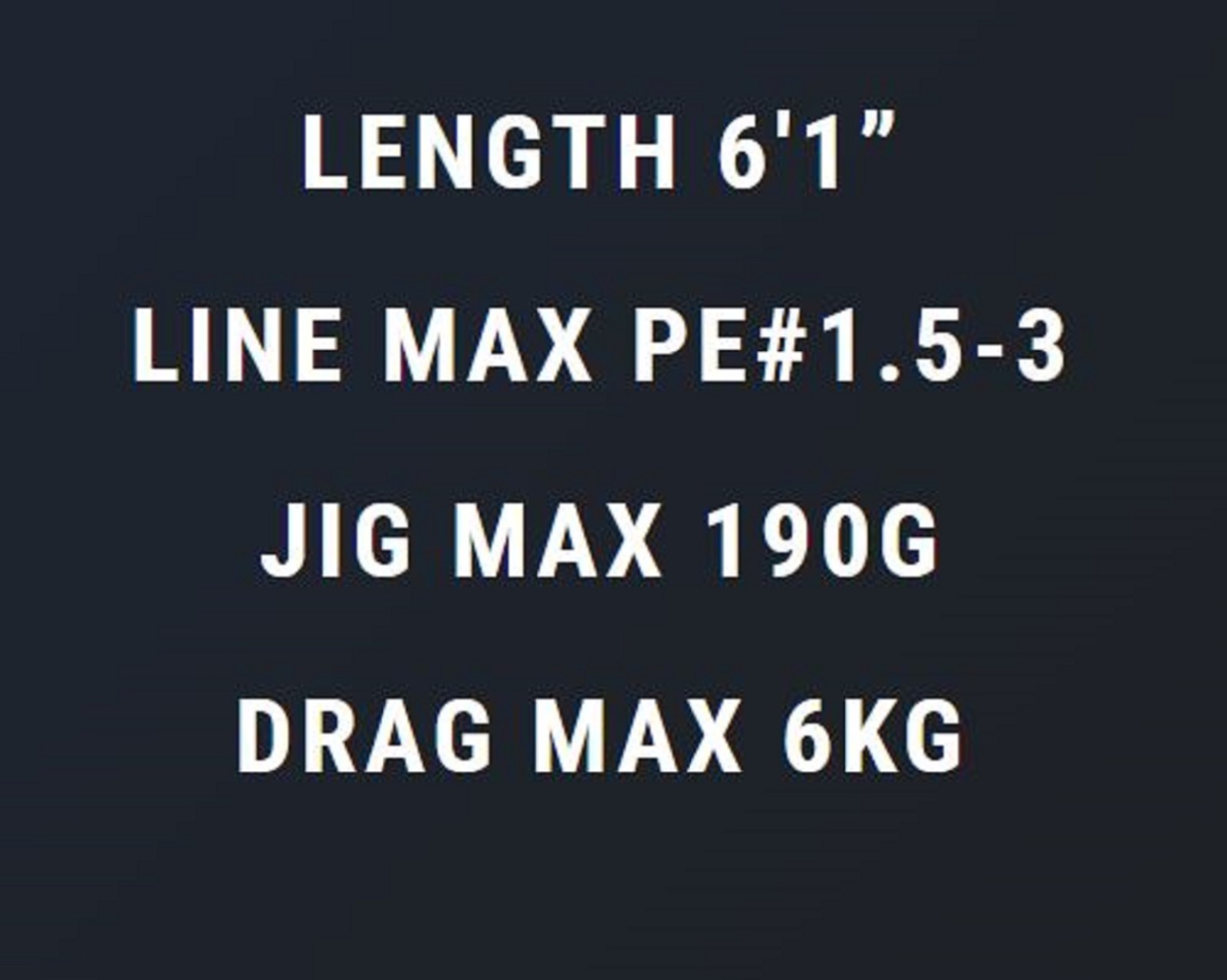 MC Works Rod Baitcast DT611PS/B STD P.E 1.5-3 Jig Max 190 grams (1063)