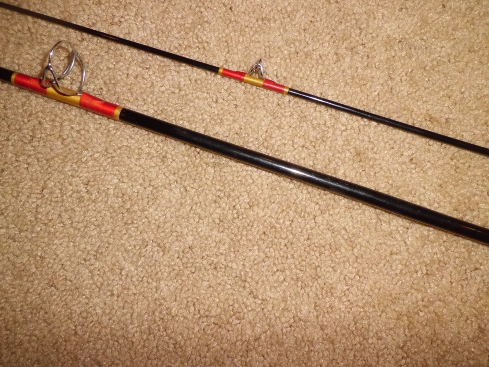 Vintage HARNELL 627 Medium Spinning 7’6″ Rod made in USA=-8-15 lb