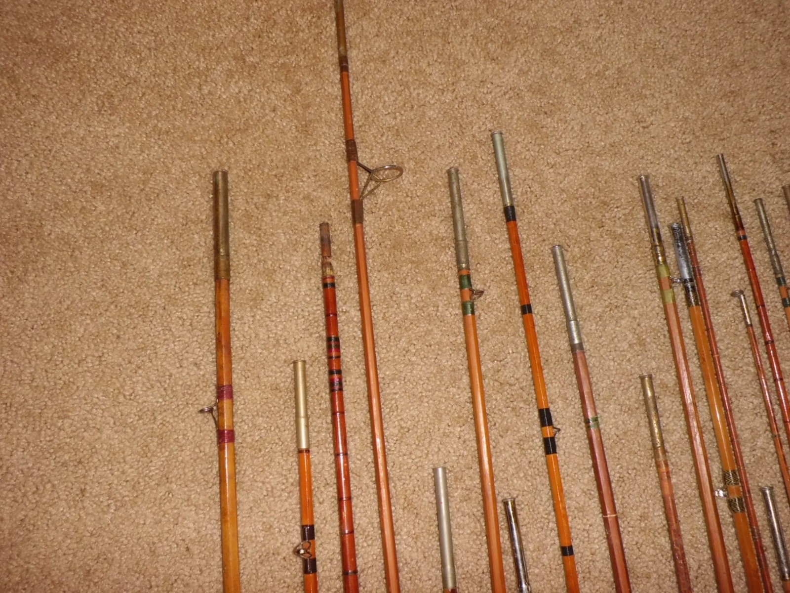 36 pcs of Vintage Assorted Split Bamboo for Repair/Restoration/Parts