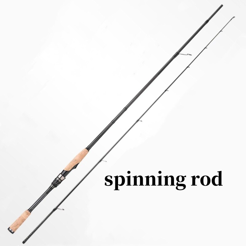 Fishing Rod 1.8M Spinning Casting Carbon Fiber Pole Lure Fishing Rod 2 sections