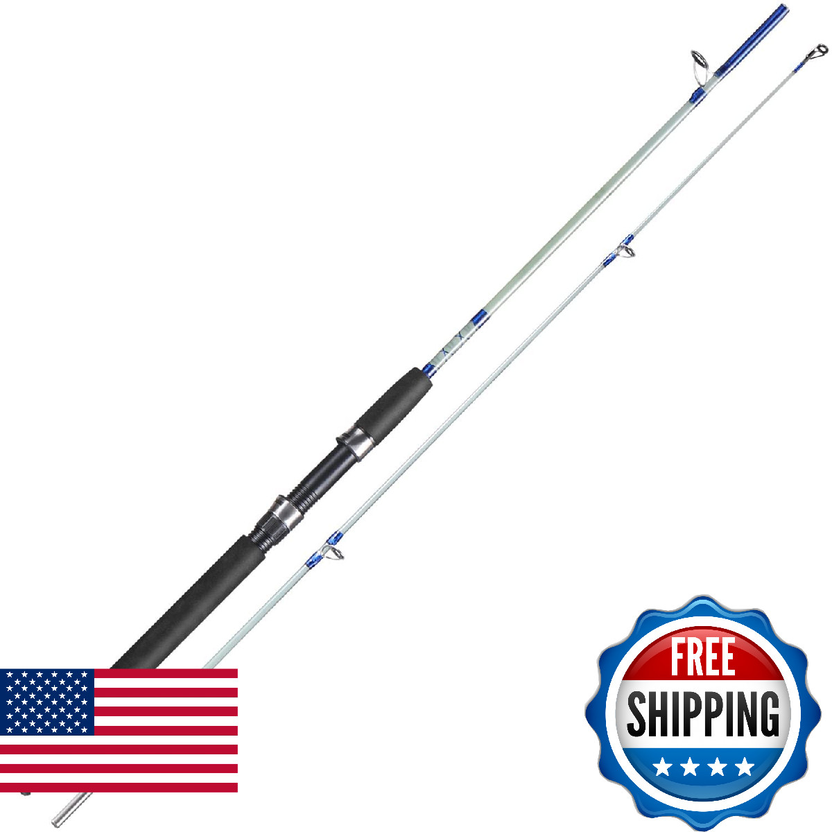 Sougayilang Fishing Rod 2-Piece Composite Blanks Saltwater Trolling Rod