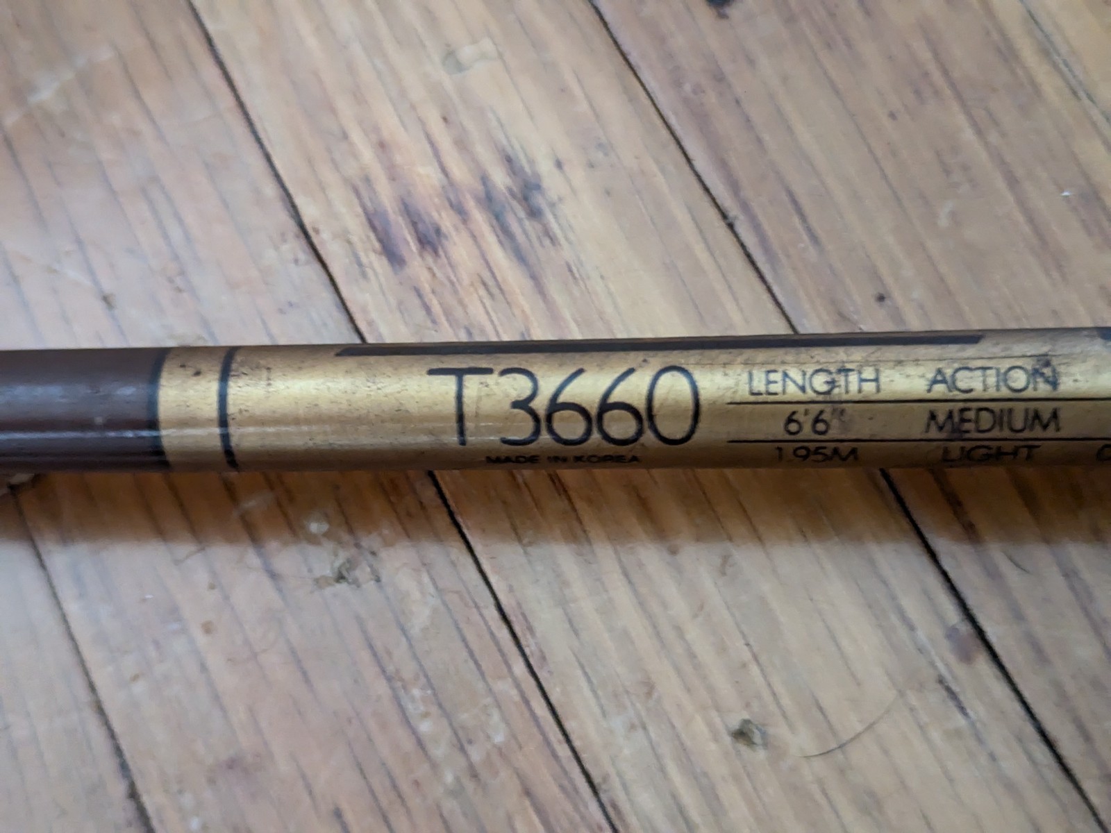 PFLUEGER 2 Piece Trusty Rod T3660 6’6″ Medium Light 6-12lbs 1/4-1/2 oz Korea