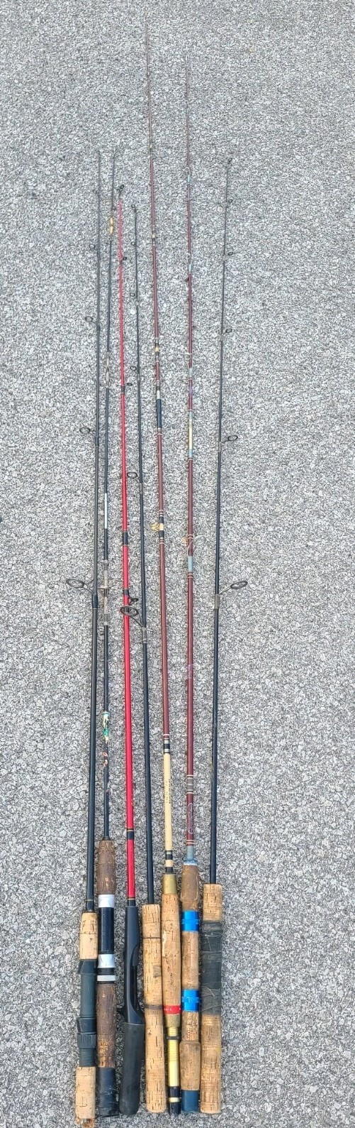 Vintage & Current Fishing Rods Mixed Lot Of 7 Poles