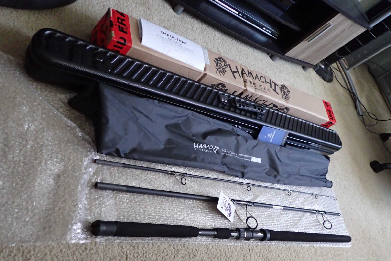 HAMACHI 9’6 XOS GT’n’Doggie Ultra Cast 10 – 20lb Japan SPIN fishing rod w / case