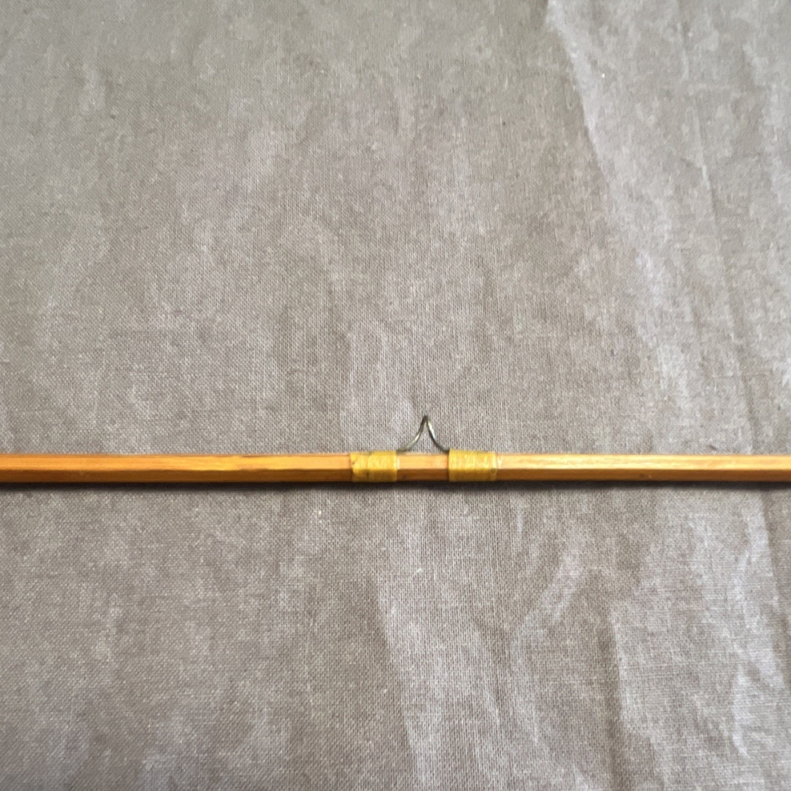 Bamboo Fly Fishing Rod 8ft 6in 4pc 6wt Cork Handle Cloth Bag Vintage