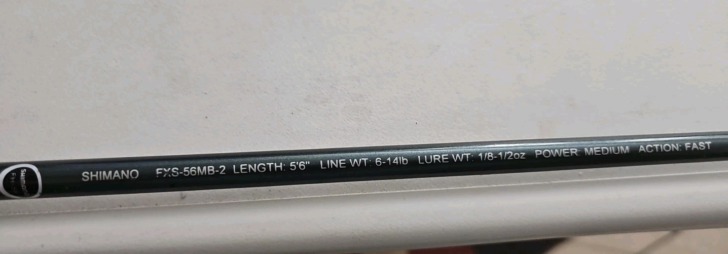 Shimano FXS-B2 Spinning Rod 2-Piece 5′ 6″ Medium FXS56MB2 VGC