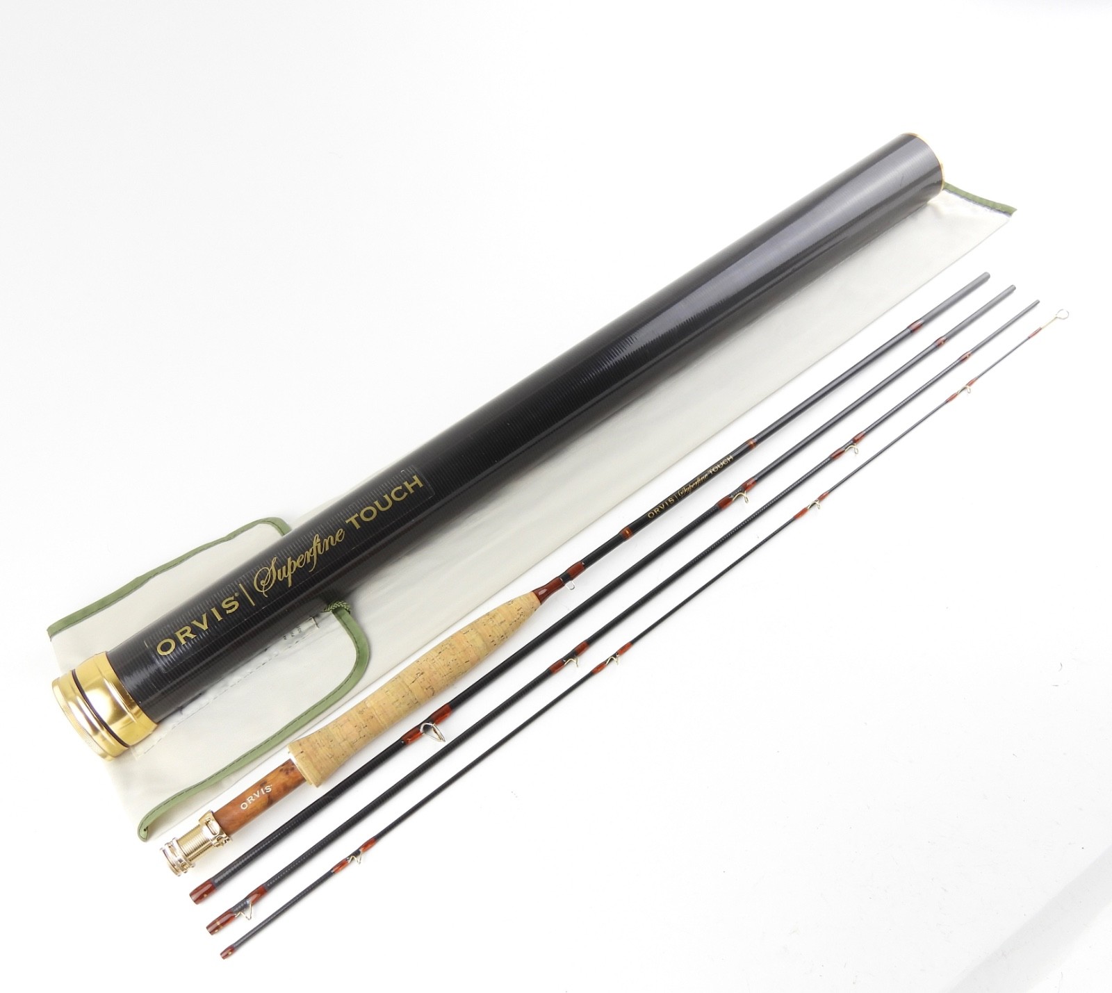 Orvis Superfine Touch Fly Fishing Rod. Full Flex. 7’ 6”. 4wt. W/ Tube & Sock.