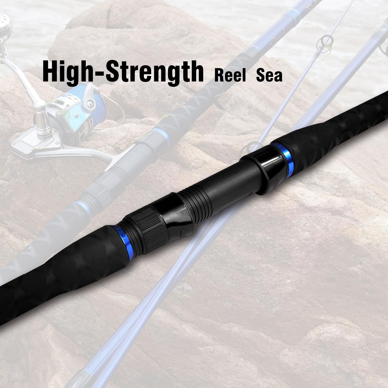 Fiblink Surf Spinning Fishing Rod Carbon Fiber Travel Fishing 15 – 4 Piece