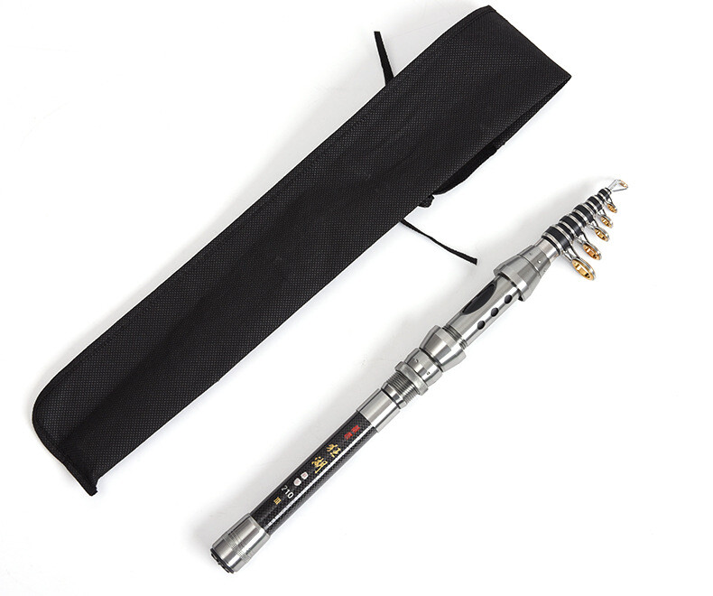 Carbon Fiber Mini Spinning Surf Fishing Rod Telescopic Pole 1.5M-2.4M Freshwater