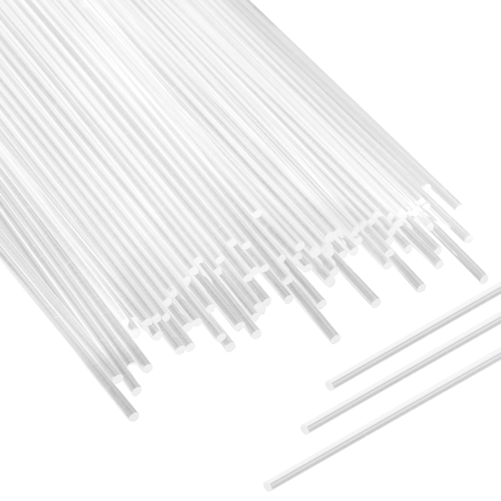 200 PCS 10 Inch Clear Acrylic Rods 1/8 Inch Dia Plastic Dowel Sticks Plants