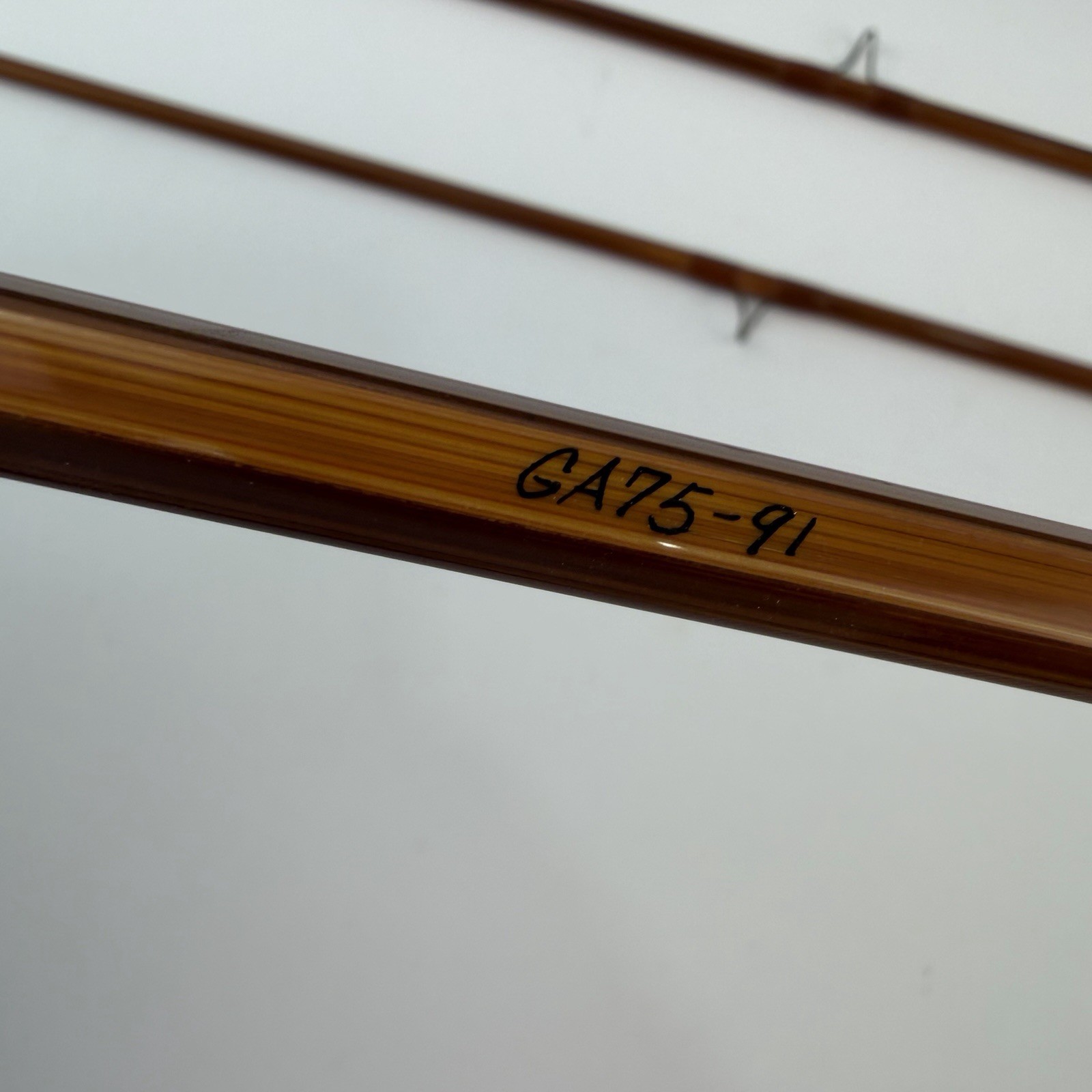Vtg CW Jenkins & Son Signature Split Bamboo Fly Rod 7’6″ 4/5wt Tube Sock Ex Tip