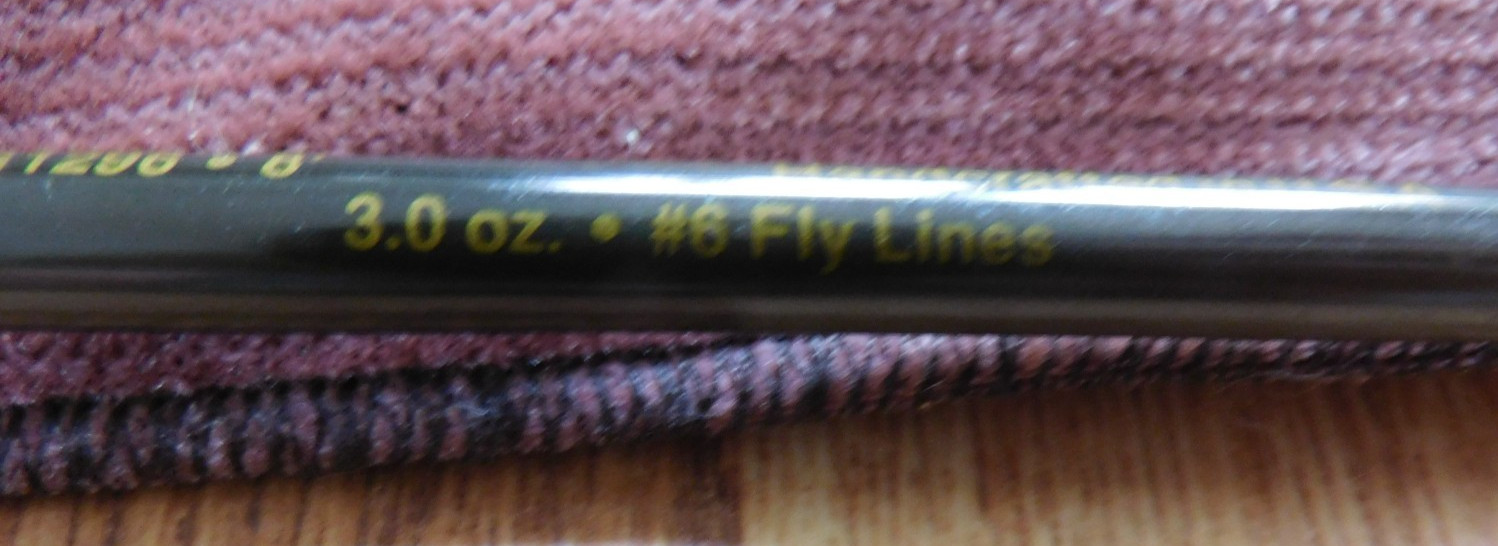 Lamiglas Series G 1000 Graphite 2 Piece 8′ Fly Rod 3oz 6wt W/ Sock & Tube G1296