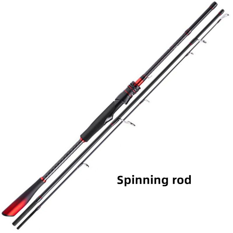 1.8M 2.1M 2.4M Fishing Rod 3 Section Poles Carbon Fiber Spinning/Casting Rods