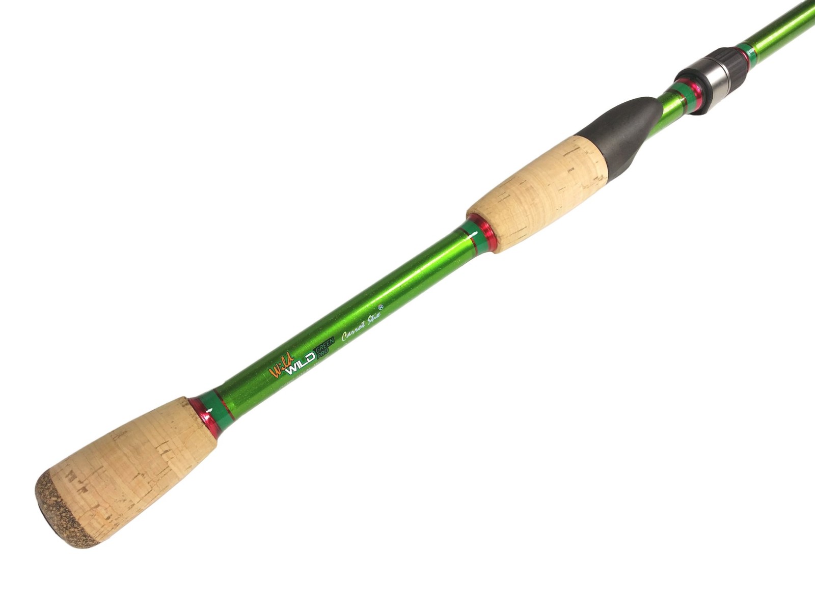 Carrot Stix SPINNING 7′ Medium Light Wild Green PRO Inshore Fishing Rod
