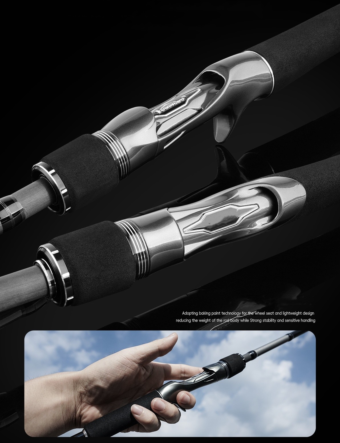 Fishing Rods 7ft 8ft Casting Spinning Rod Carbon Fiber Trout 5 Section Fast Pole
