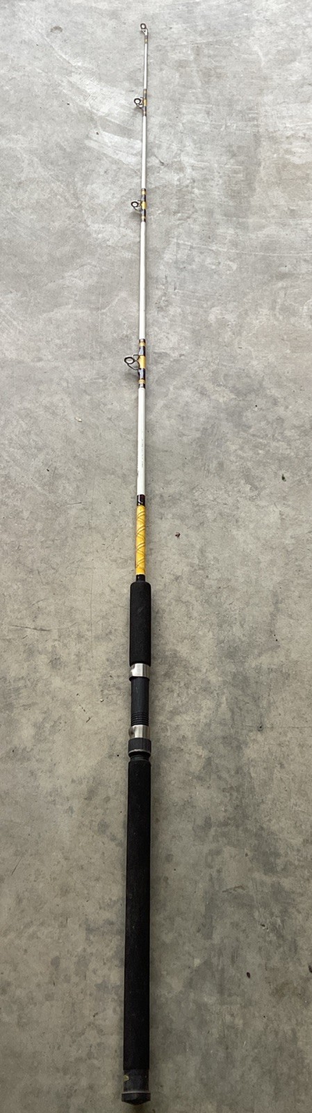 Vintage Penn Peer Stick Rod 2123P 6′ Saltwater 15 – 25 lb Split handle 4 guide